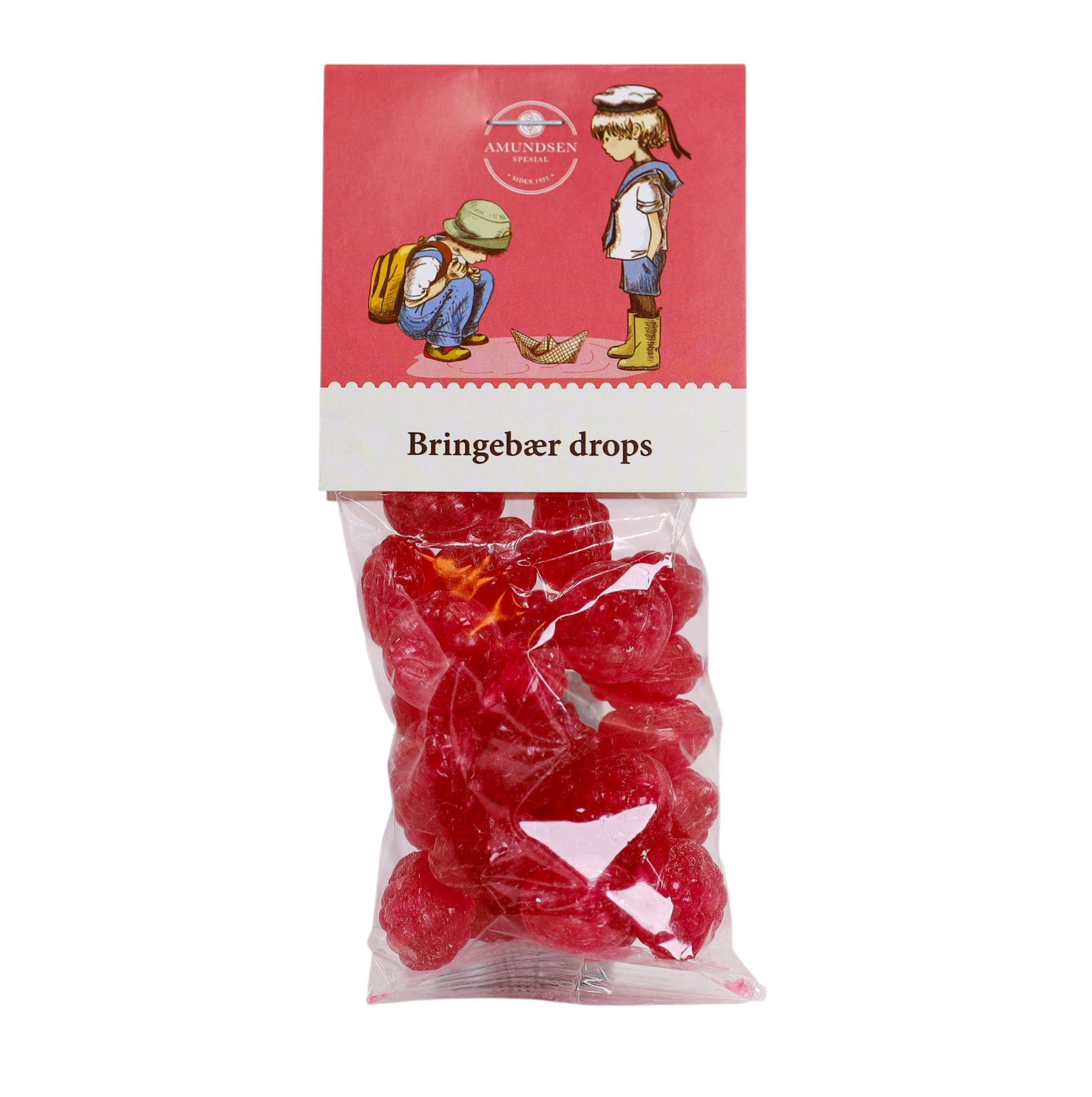 Bringebær drops
