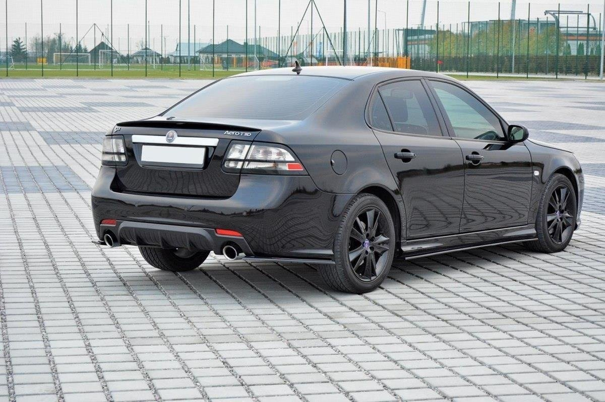 Diffuseur Arrière Pour SAAB 9-3 TURBO X - Coupe Moyenne, Noir Brillant, Neuf